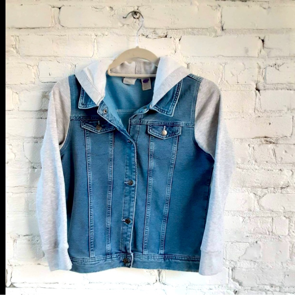 Long sleeve hoodie Jean jacket Falls Creek